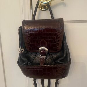 Brighton Black and Brown Backpack